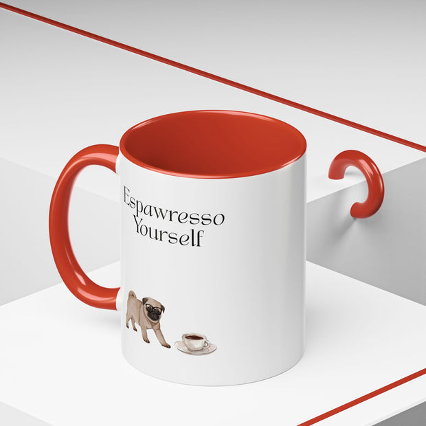 'Espawresso Yourself' Pug Accent Coffee Mug