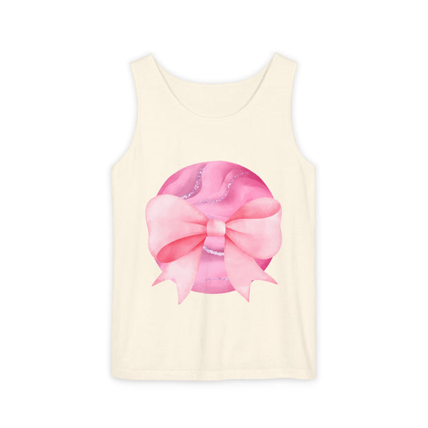 Pink Planet Wrapped In Bow Unisex Tank Top