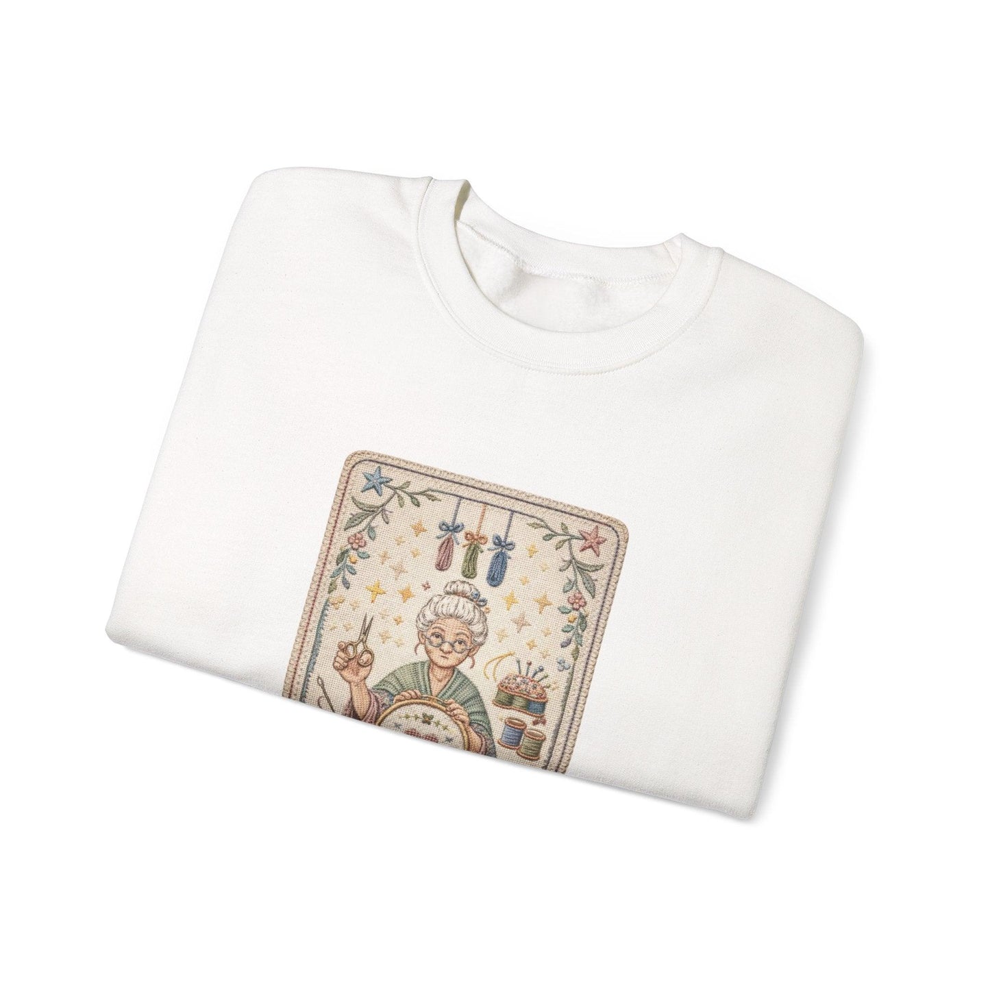 Vintage Embroiderer Illustration Sweatshirt | The Stitcher Crewneck