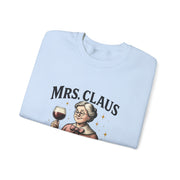 Mrs. Claus Wine Club Sweatshirt - Cozy Gift for Wine Lovers, Holiday Apparel, Funny Christmas Sweatshirt, Sip Happens Fashion