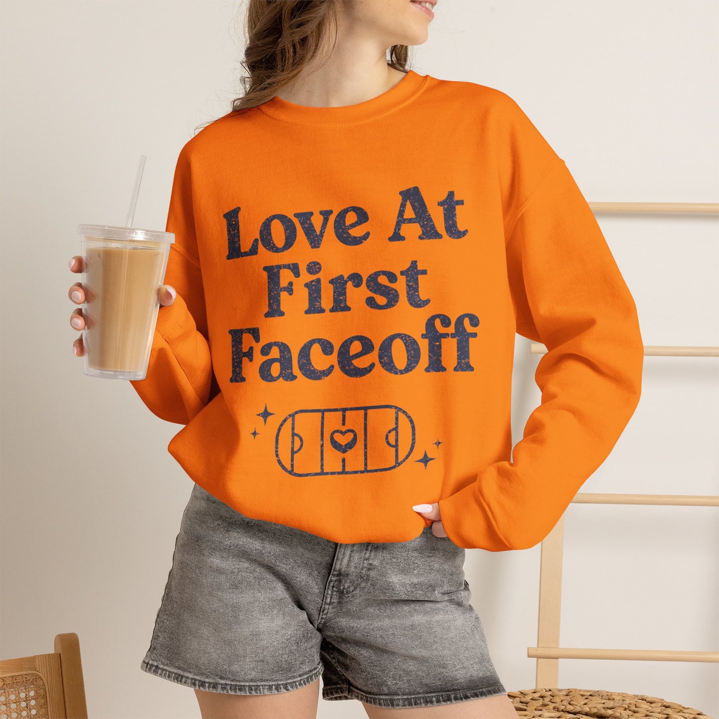 Love At First Faceoff Sweatshirt, Hockey Romance Booktok Crewneck, Sports Romance Reader Pullover