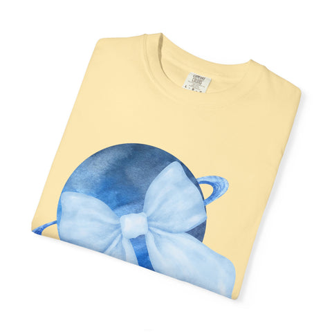 Blue Saturn Wrapped In Blue Bow Unisex T-Shirt