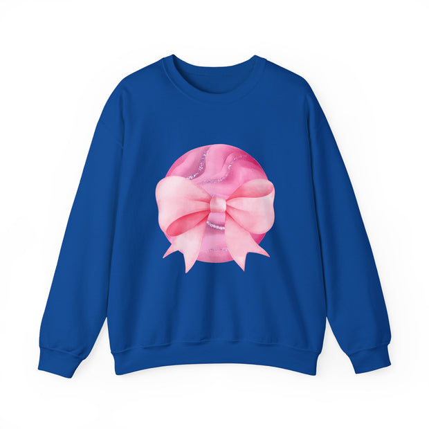 Pink Planet Wrapped In A Bow Unisex Crewneck Sweatshirt