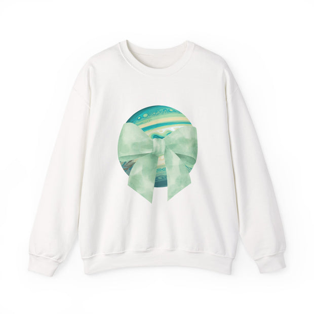 Green Planet Wrapped In A Bow Unisex Crewneck Sweatshirt