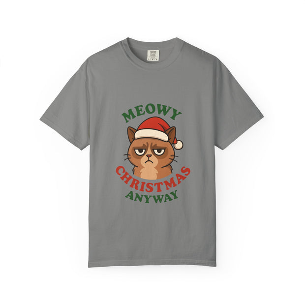 'Meowy Christmas Anyway' Unisex T-Shirt