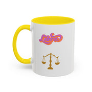 'Libra' Zodiac Accent Coffee Mug