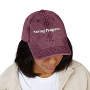 'Saving Progress...' Vintage Embroidered Cap
