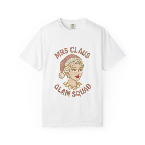 Mrs Claus Glam Squad T-Shirt | Retro Pinup Santa Lady Holiday Tee