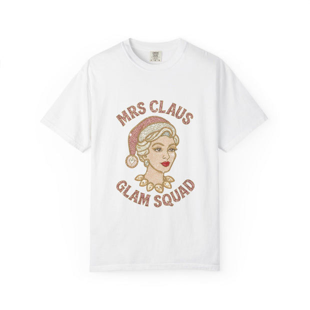 Mrs Claus Glam Squad T-Shirt | Retro Pinup Santa Lady Holiday Tee