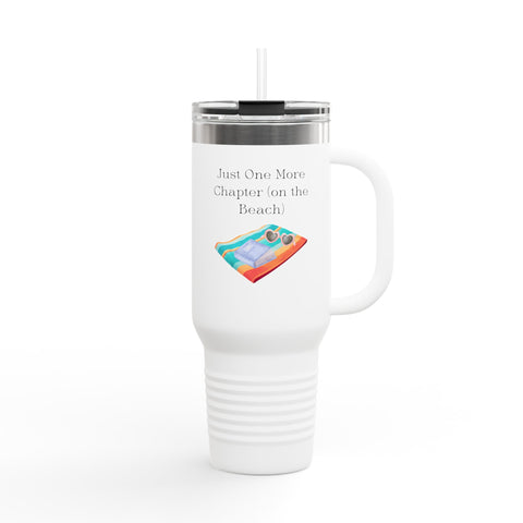 'Just One More Chapter (On The Beach)' Insulated Travel Mug, 40oz