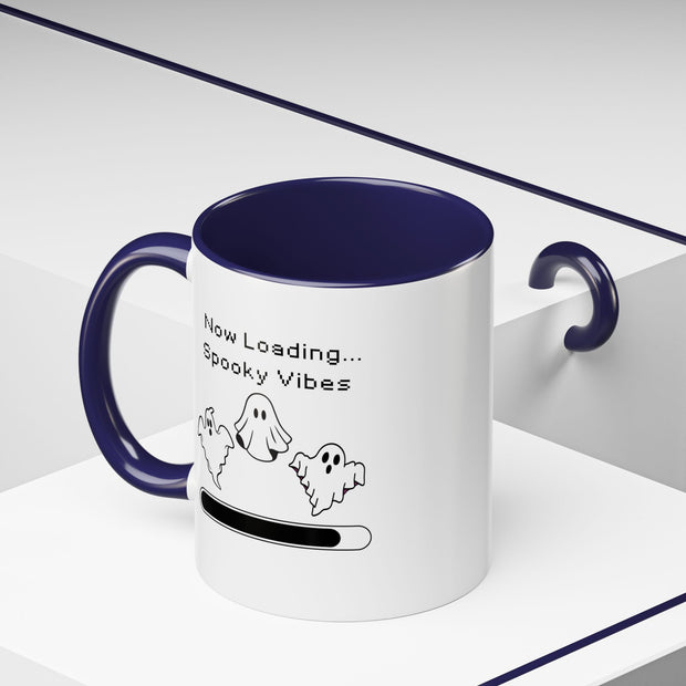 'Now Loading...Spooky Vibes' Accent Coffee Mug