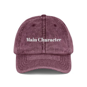 'Main Character' Vintage Embroidered Cap