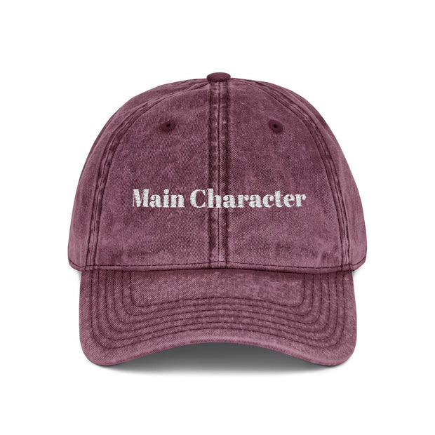 'Main Character' Vintage Embroidered Cap