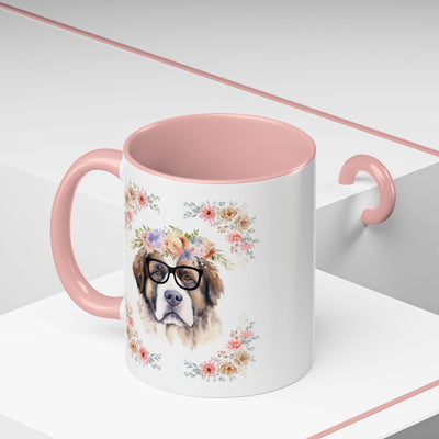 Geeky Goddess Saint Bernard Accent Coffee Mug