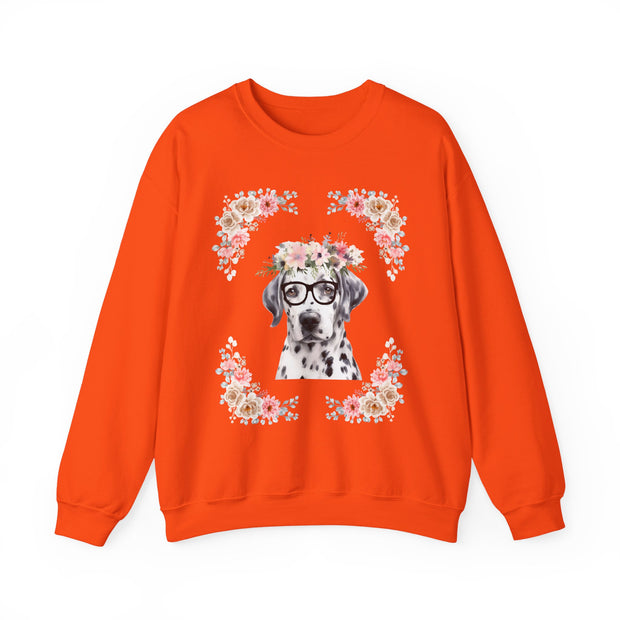 Geeky Goddess Dalmatian Unisex Crewneck Sweatshirt