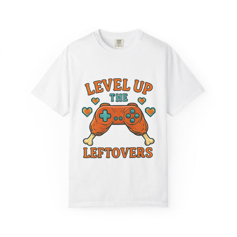 Gamer T-shirt - Level Up the Leftovers | Unisex Gaming Tee, Casual Wear, Game Night Shirt, Gift for Gamers, Funny Apparel