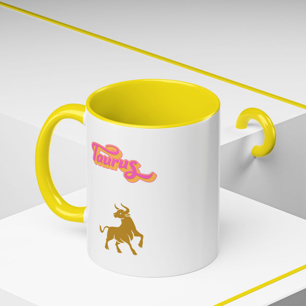 'Taurus' Zodiac Accent Coffee Mug