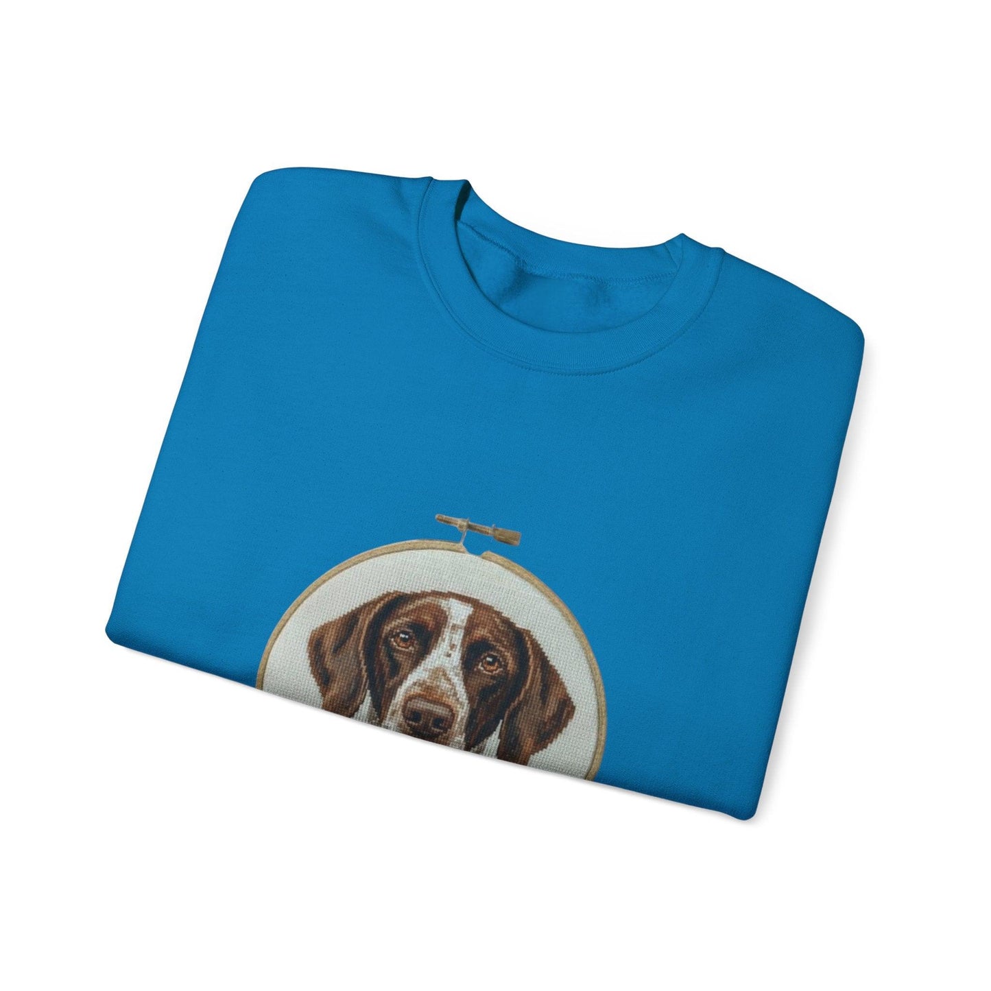 German Pointer Portrait sweatshirt | Dog Head Embroidery Hoop Design