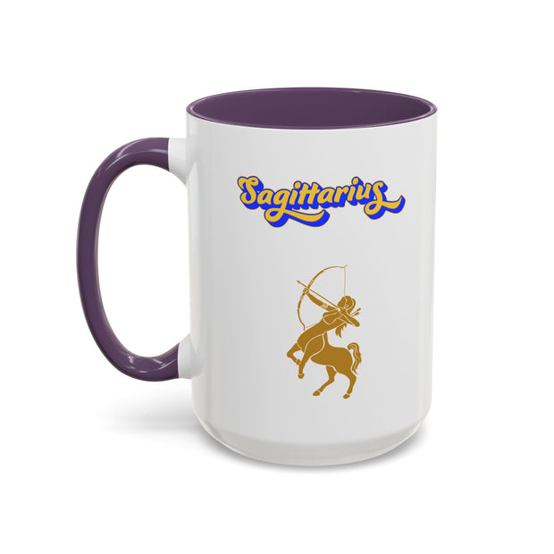 'Sagittarius' Zodiac Accent Coffee Mug