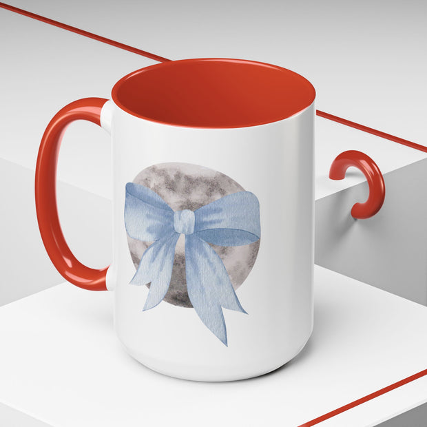 Moon Wrapped In A Bow Accent Coffee Mug