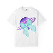Purple Saturn Wrapped In Bow Unisex T-Shirt
