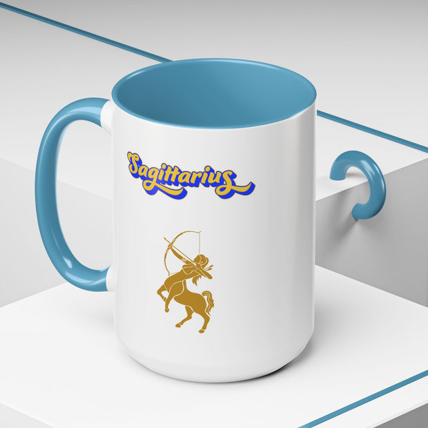 'Sagittarius' Zodiac Accent Coffee Mug