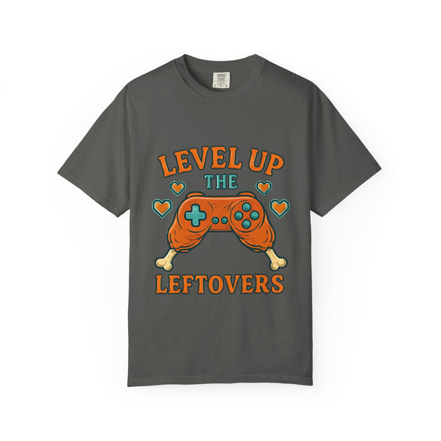 Gamer T-shirt - Level Up the Leftovers | Unisex Gaming Tee, Casual Wear, Game Night Shirt, Gift for Gamers, Funny Apparel