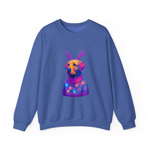 Neon Labrador Reindeer Sweater Sweatshirt | Colorful Dog Christmas Crewneck