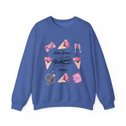 'Side Quest: Bridesmaid Duties' Unisex Crewneck Sweatshirt