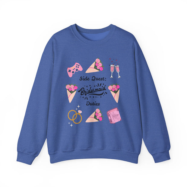 'Side Quest: Bridesmaid Duties' Unisex Crewneck Sweatshirt