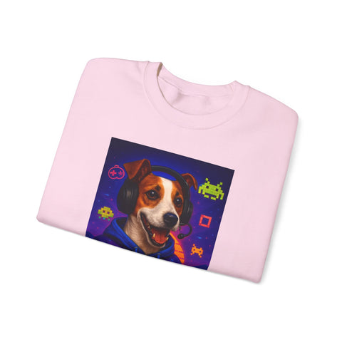 Gaming Jack Russell Controller sweatshirt | Retro Arcade Gamer Puppy Graphic