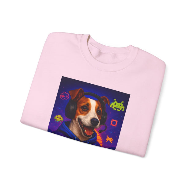 Gaming Jack Russell Controller sweatshirt | Retro Arcade Gamer Puppy Graphic