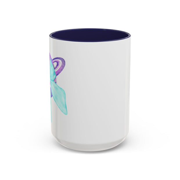 Purple Saturn Wrapped In A Bow Accent Coffee Mug