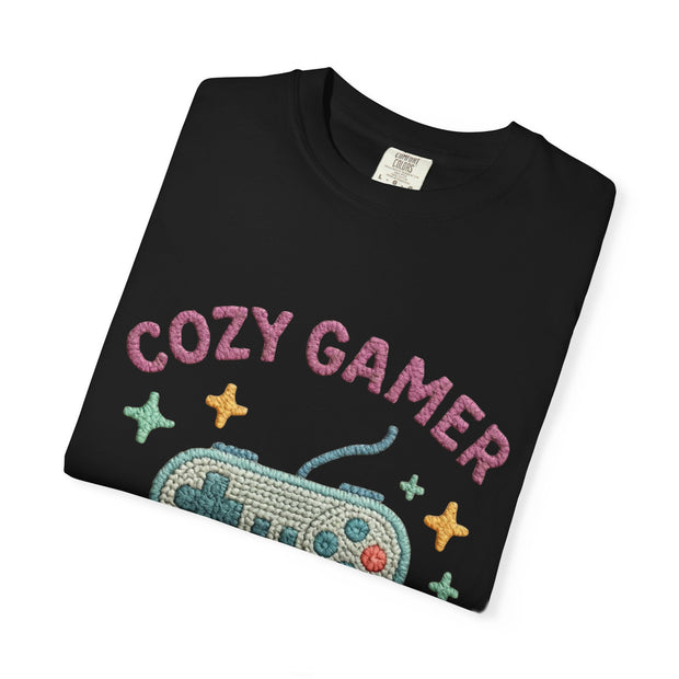 Cozy Gamer T-Shirt, Unisex Retro Gaming Tee, Video Game Lover Shirt, Perfect for Gamers, Gift for Birthdays and Holidays