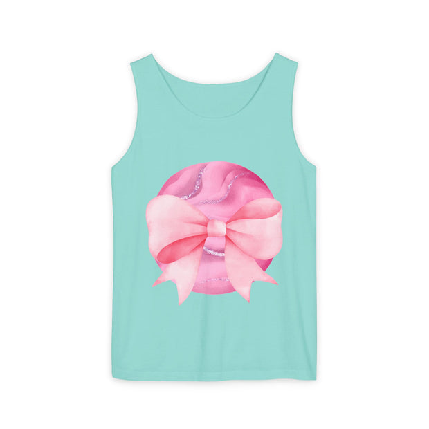 Pink Planet Wrapped In Bow Unisex Tank Top