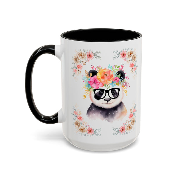 Geeky Goddess Panda Accent Coffee Mug