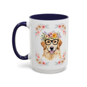 Geeky Goddess Golden Retriever Accent Coffee Mug