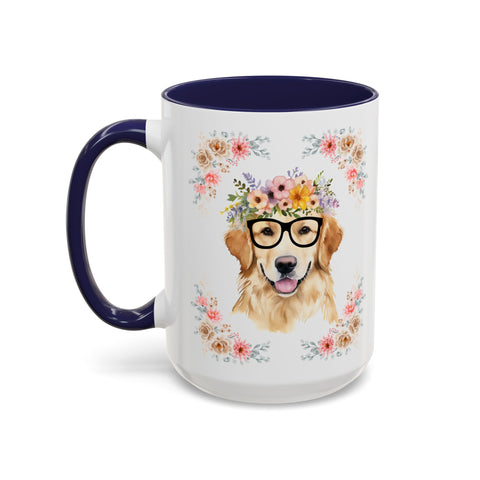 Geeky Goddess Golden Retriever Accent Coffee Mug