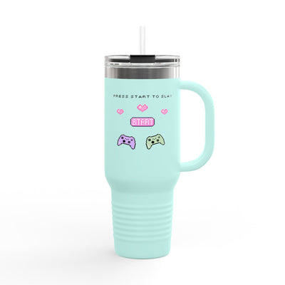 'Press Start To Slay' Insulated Travel Mug. 40oz