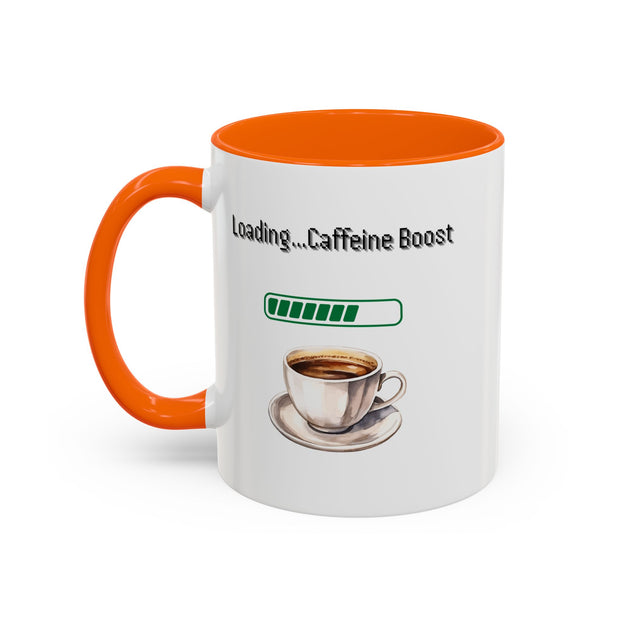 'Loading...Caffeine Boost' Accent Coffee Mug