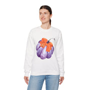 Purple Pumpkin Wrapped In A Bow Unisex Crewneck Sweatshirt