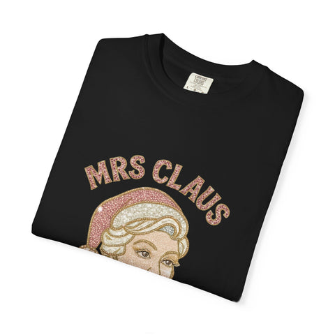 Mrs Claus Glam Squad T-Shirt | Retro Pinup Santa Lady Holiday Tee