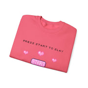 'Press Start to Slay' Unisex Crewneck Sweatshirt
