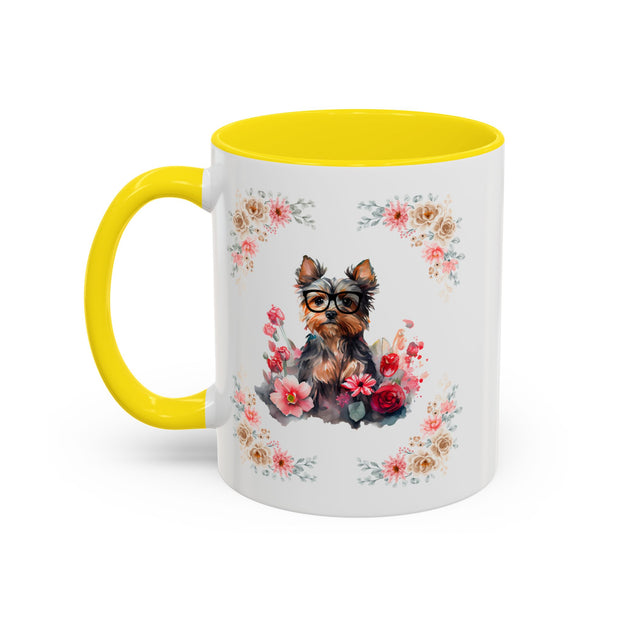 Geeky Goddess Yorkie Accent Coffee Mug