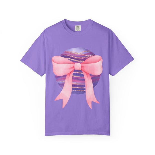 Pink/Purple Planet Wrapped In A Bow Unisex T-Shirt
