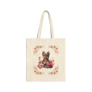Geeky Goddess Yorkie Cotton Canvas Tote Bag