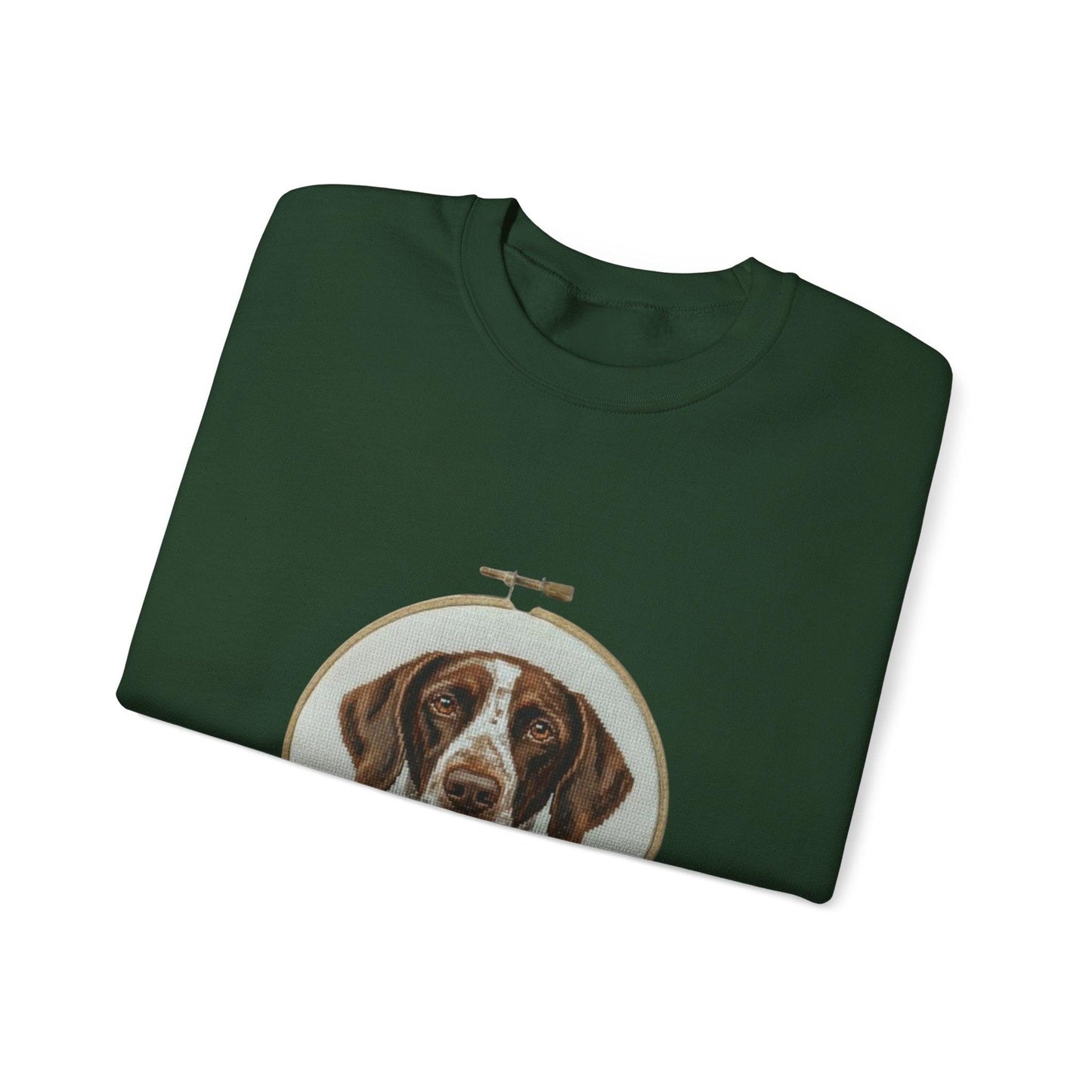 German Pointer Portrait sweatshirt | Dog Head Embroidery Hoop Design