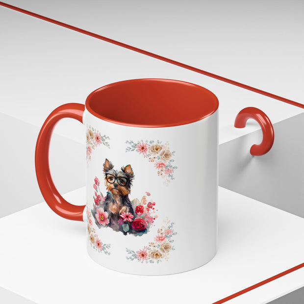 Geeky Goddess Yorkie Accent Coffee Mug