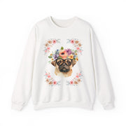 Geeky Goddess Pug Unisex Crewneck Sweatshirt