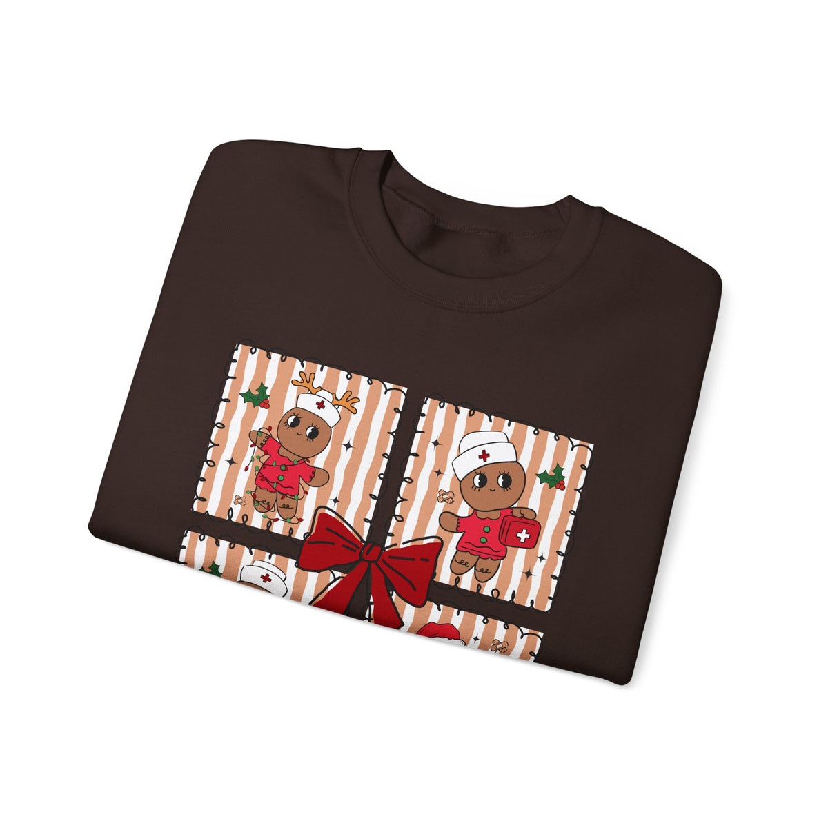 Gingerbread Christmas Sweatshirt, Cute Gingerbread Crewneck, Christmas Bow Sweatshirt, Gingerbread Man Shirt, Funny Holiday Sweater, Christmas Gift